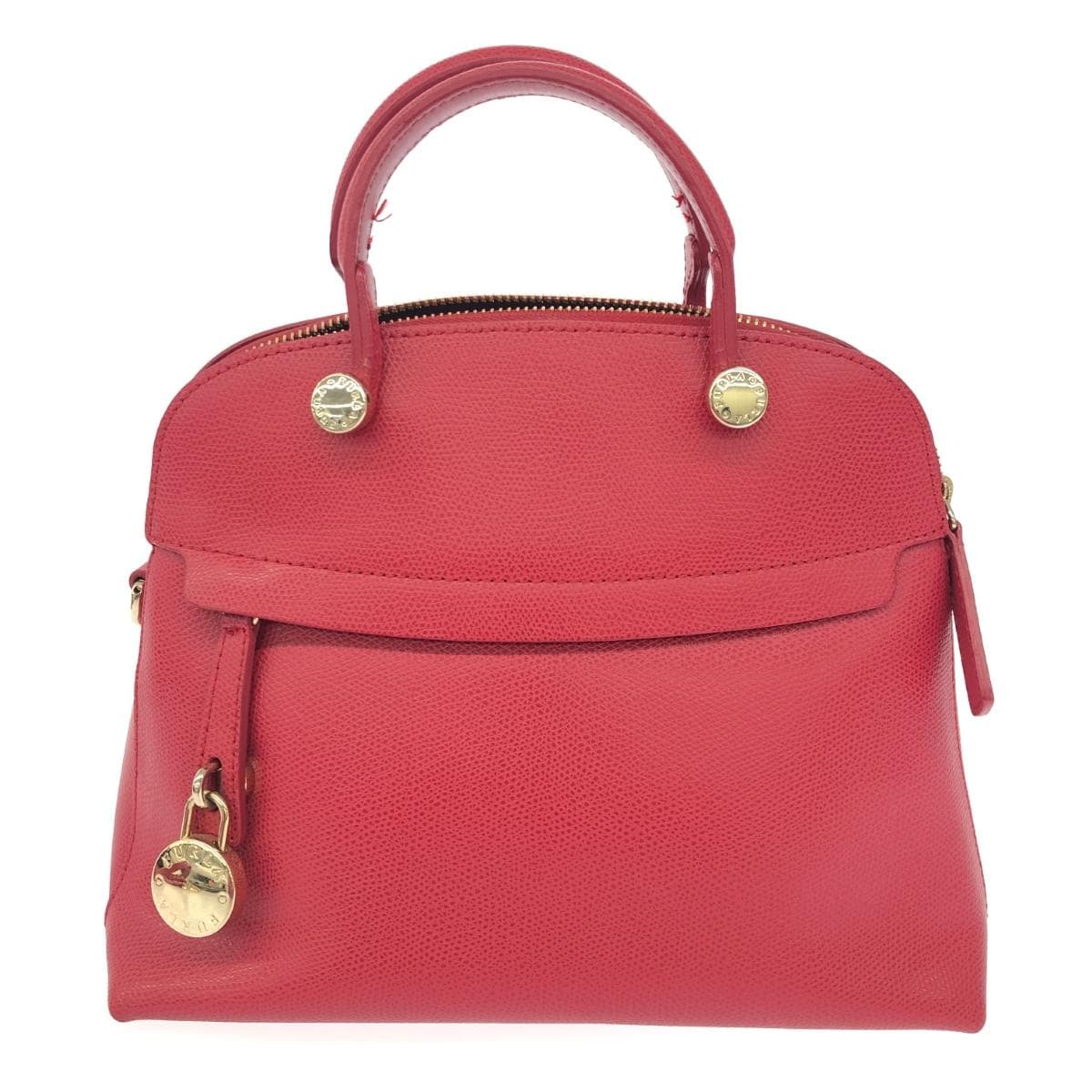FURLA 2WAY Bag / Piper Leather Red Women's 2