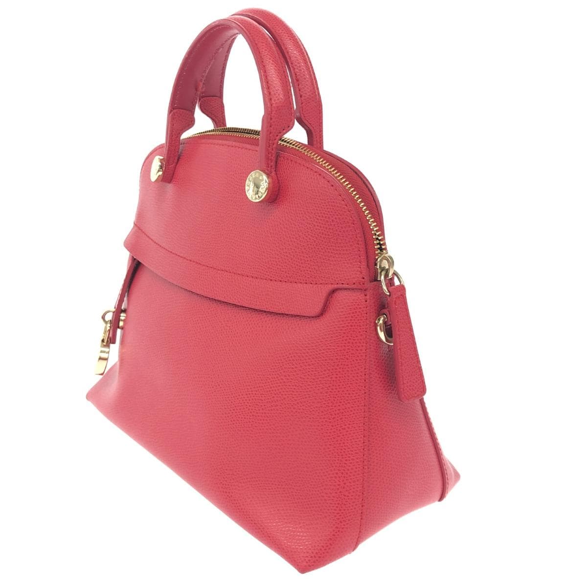 FURLA 2WAY Bag / Piper Leather Red Women's 4