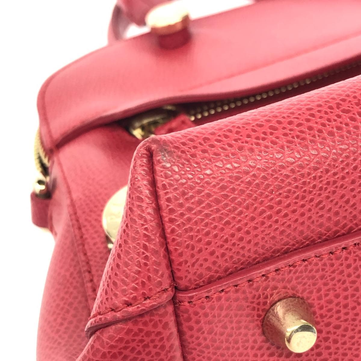 FURLA 2WAY Bag / Piper Leather Red Women's 7