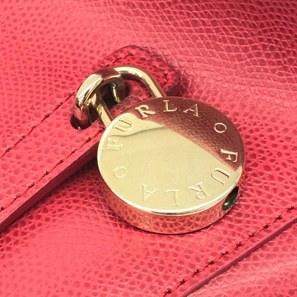 FURLA 2WAY Bag / Piper Leather Red Women's 8