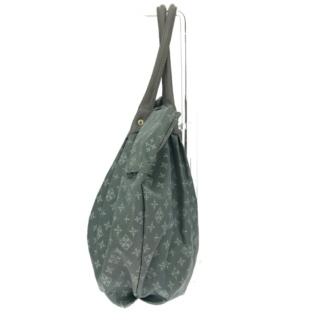 Russet Rassit Tote Bag Monogram/Nylon × Leather Green Ladies 2