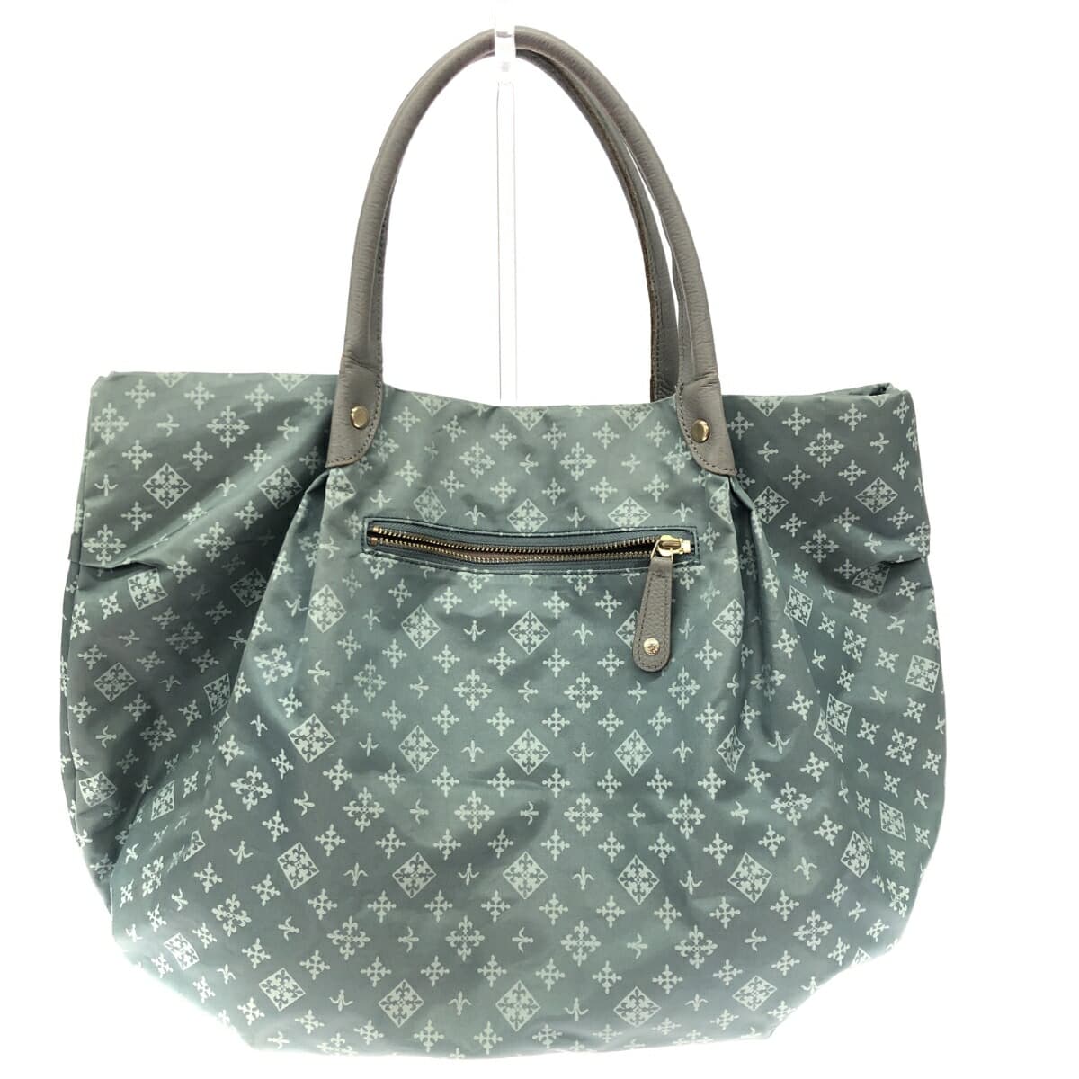 Russet Rassit Tote Bag Monogram/Nylon × Leather Green Ladies 5