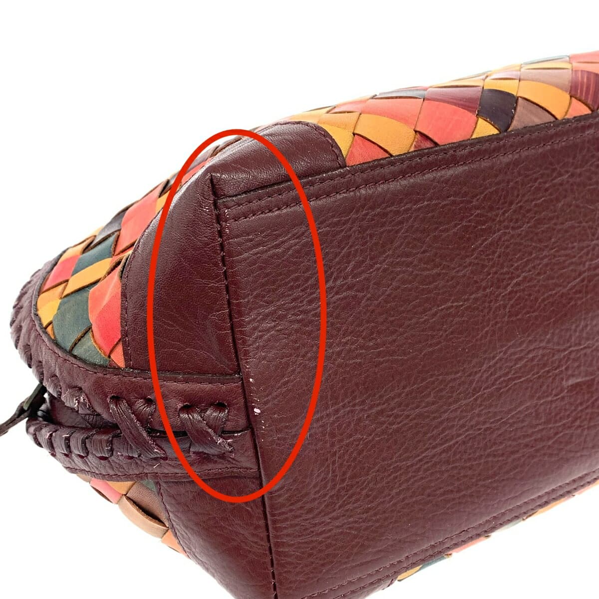 IBIZA Ibiza Handbag Good Condition Mesh/Leather Multicolor Women's 9