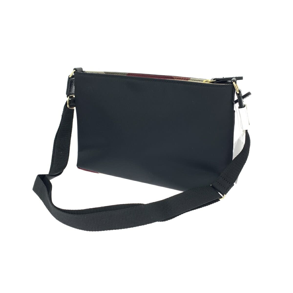 BLUE LABEL CRESTBRIDGE Shoulder Bag Unused Item Nylon/Check Pattern Black Ladies 3