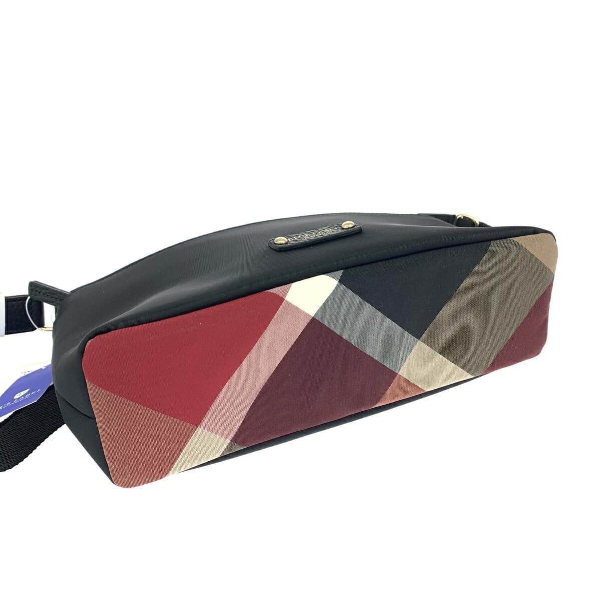 BLUE LABEL CRESTBRIDGE Shoulder Bag Unused Item Nylon/Check Pattern Black Ladies 4