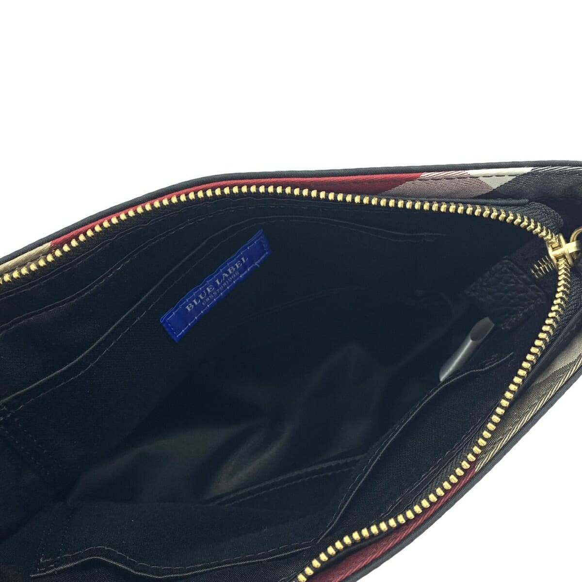 BLUE LABEL CRESTBRIDGE Shoulder Bag Unused Item Nylon/Check Pattern Black Ladies 6