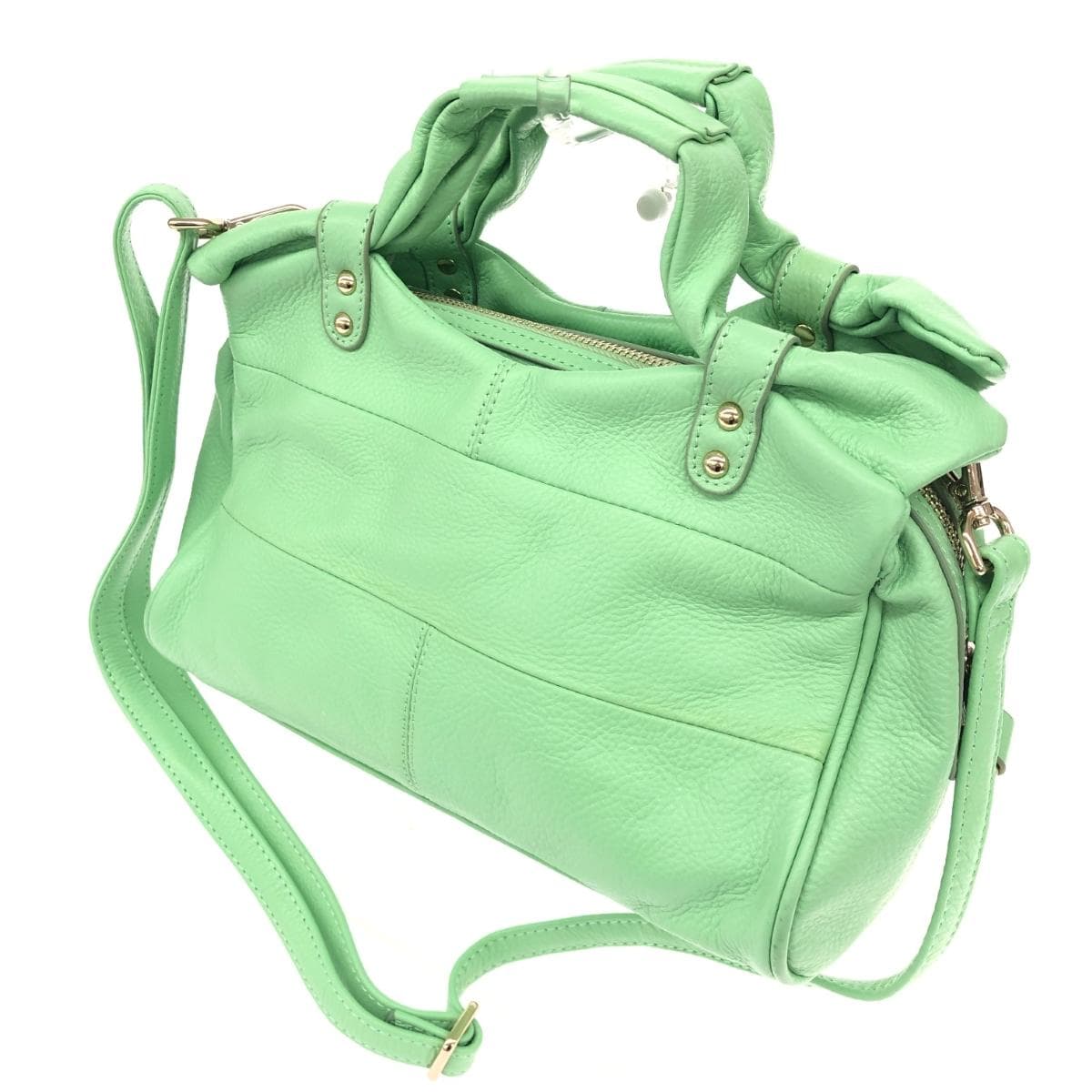 DIANA 2WAY bag like new leather green for women 3