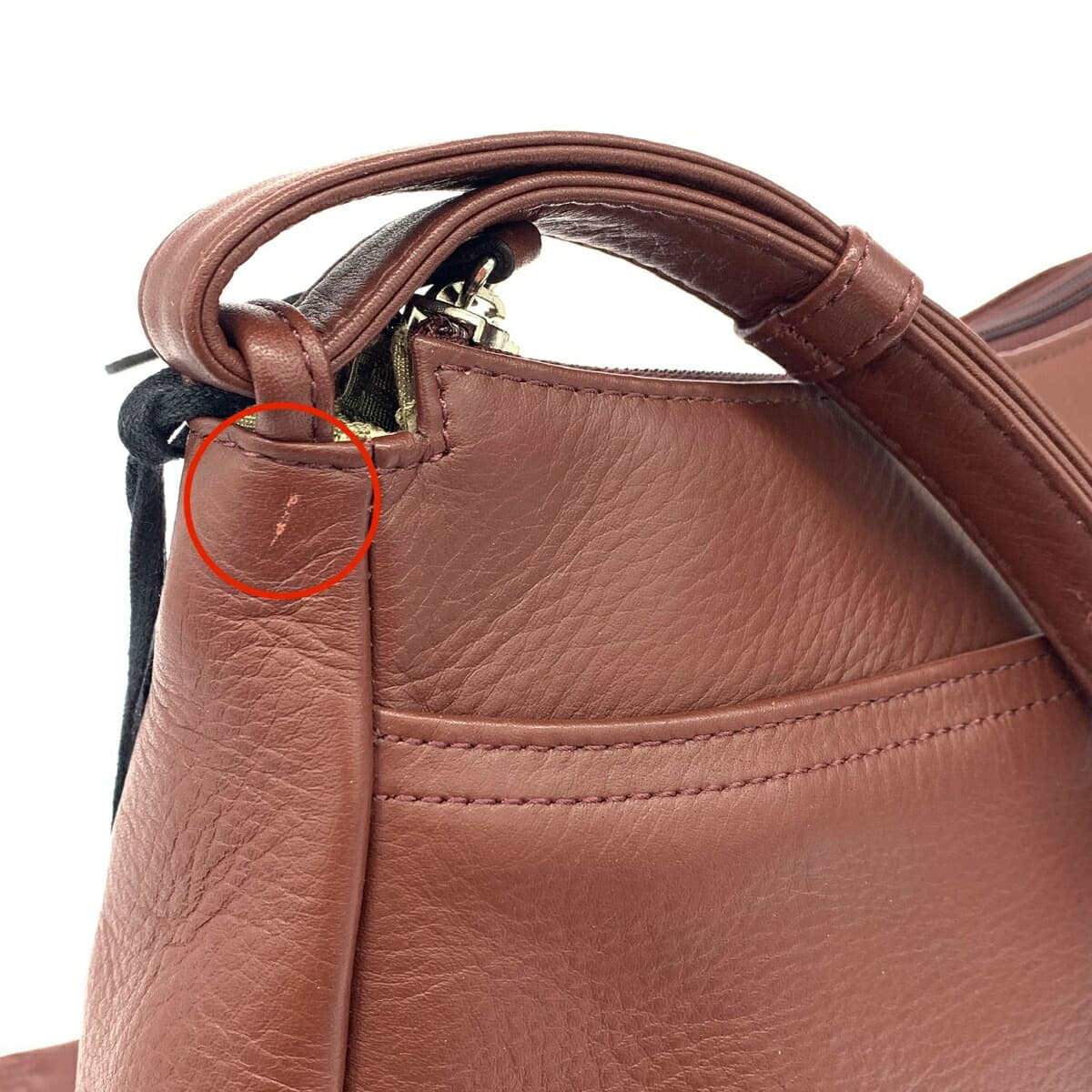 Nakazawa Bag Shoulder Bag Good Condition Leather Brown Women's 8