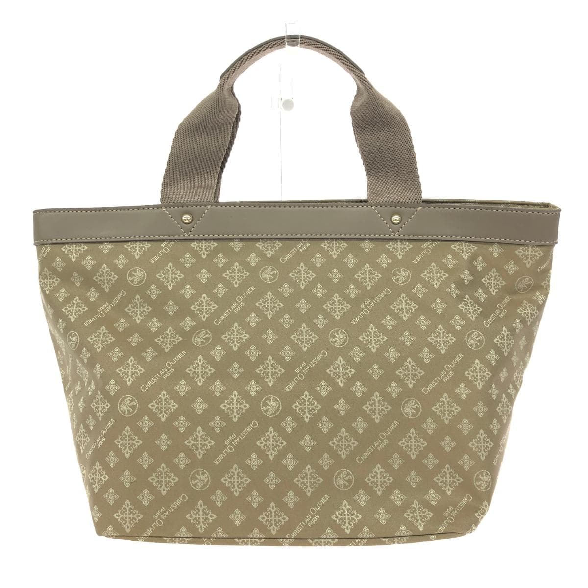 CHRISTIAN OLIVIER Tote Bag Excellent Condition Monogram/Nylon Olive Ladies