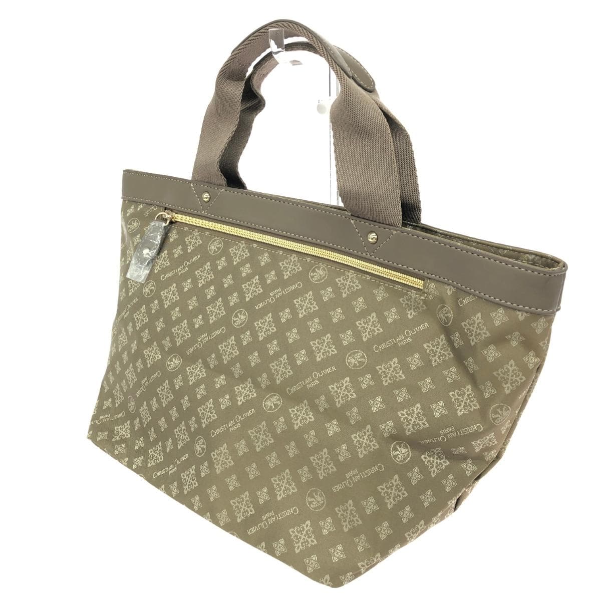 CHRISTIAN OLIVIER Tote Bag Excellent Condition Monogram/Nylon Olive Ladies 3