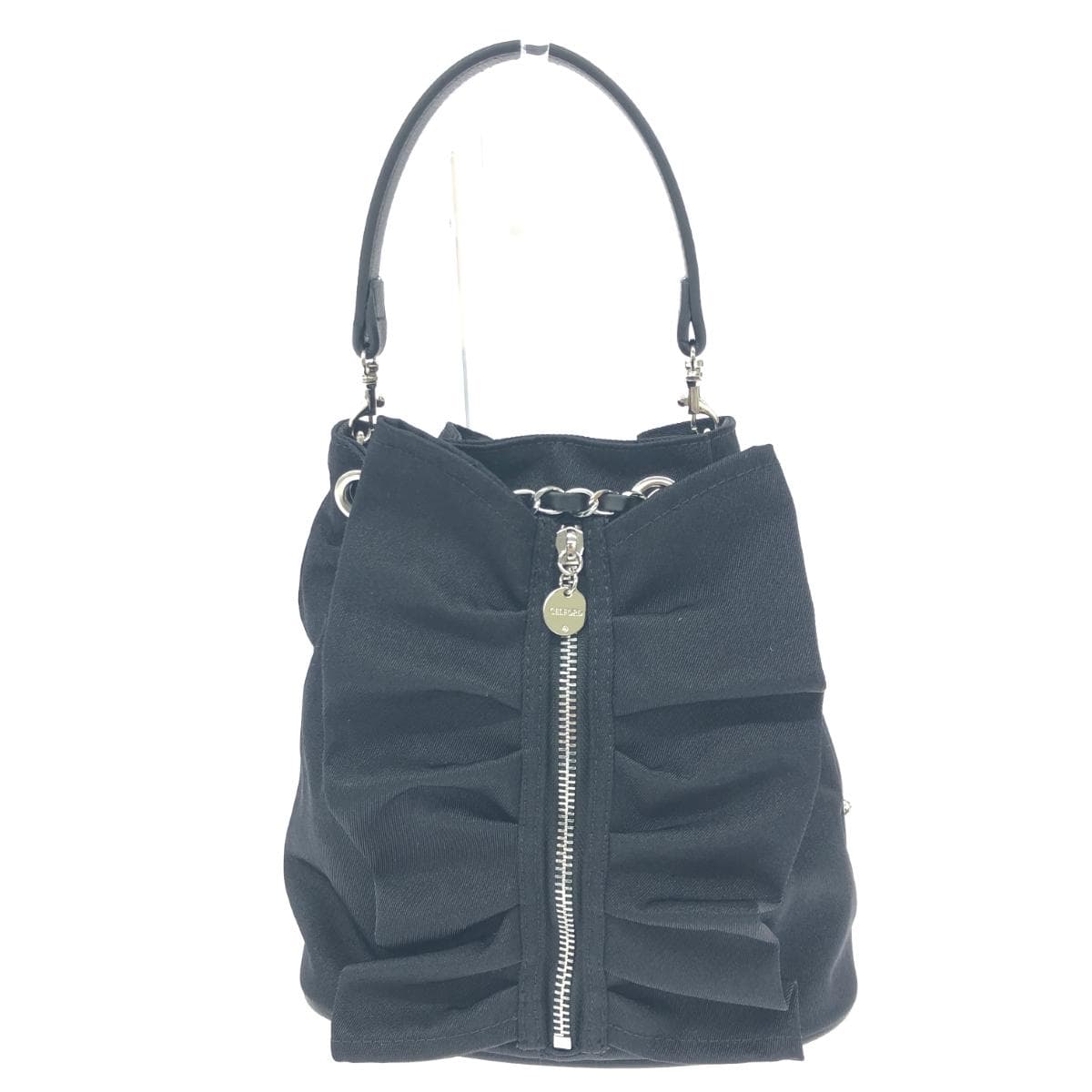 CELFORD Chain Shoulder Frill Sac, unused item, backpack, handbag, black, ladies