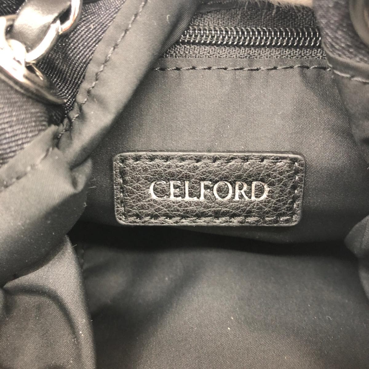 CELFORD Chain Shoulder Frill Sac, unused item, backpack, handbag, black, ladies 7