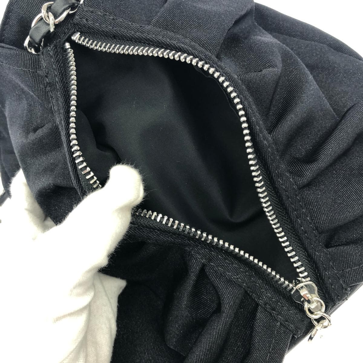 CELFORD Chain Shoulder Frill Sac, unused item, backpack, handbag, black, ladies 8