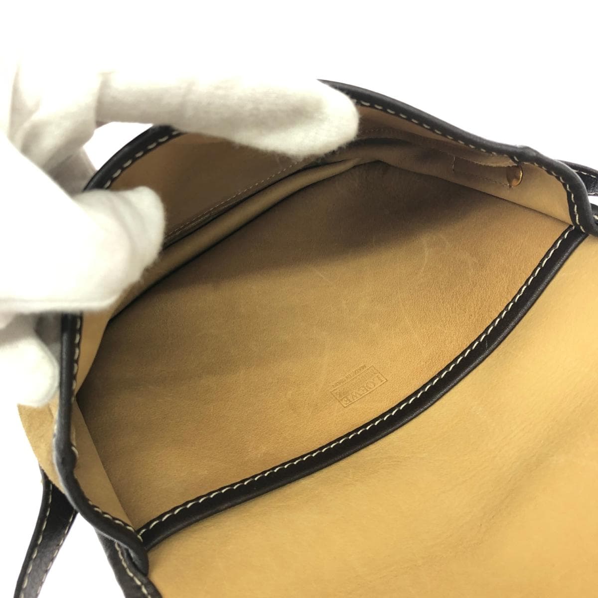 LOEWE Shoulder Bag Anagram/Suede Vintage Item Beige Women's 5