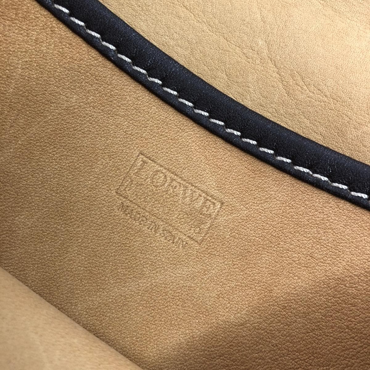 LOEWE Shoulder Bag Anagram/Suede Vintage Item Beige Women's 8