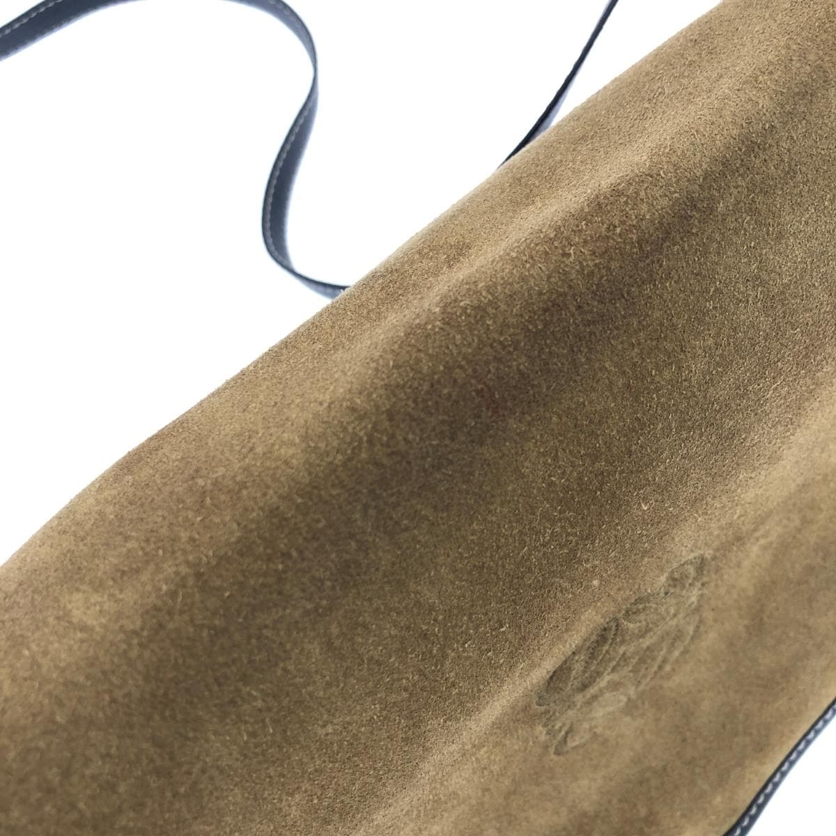 LOEWE Shoulder Bag Anagram/Suede Vintage Item Beige Women's 9