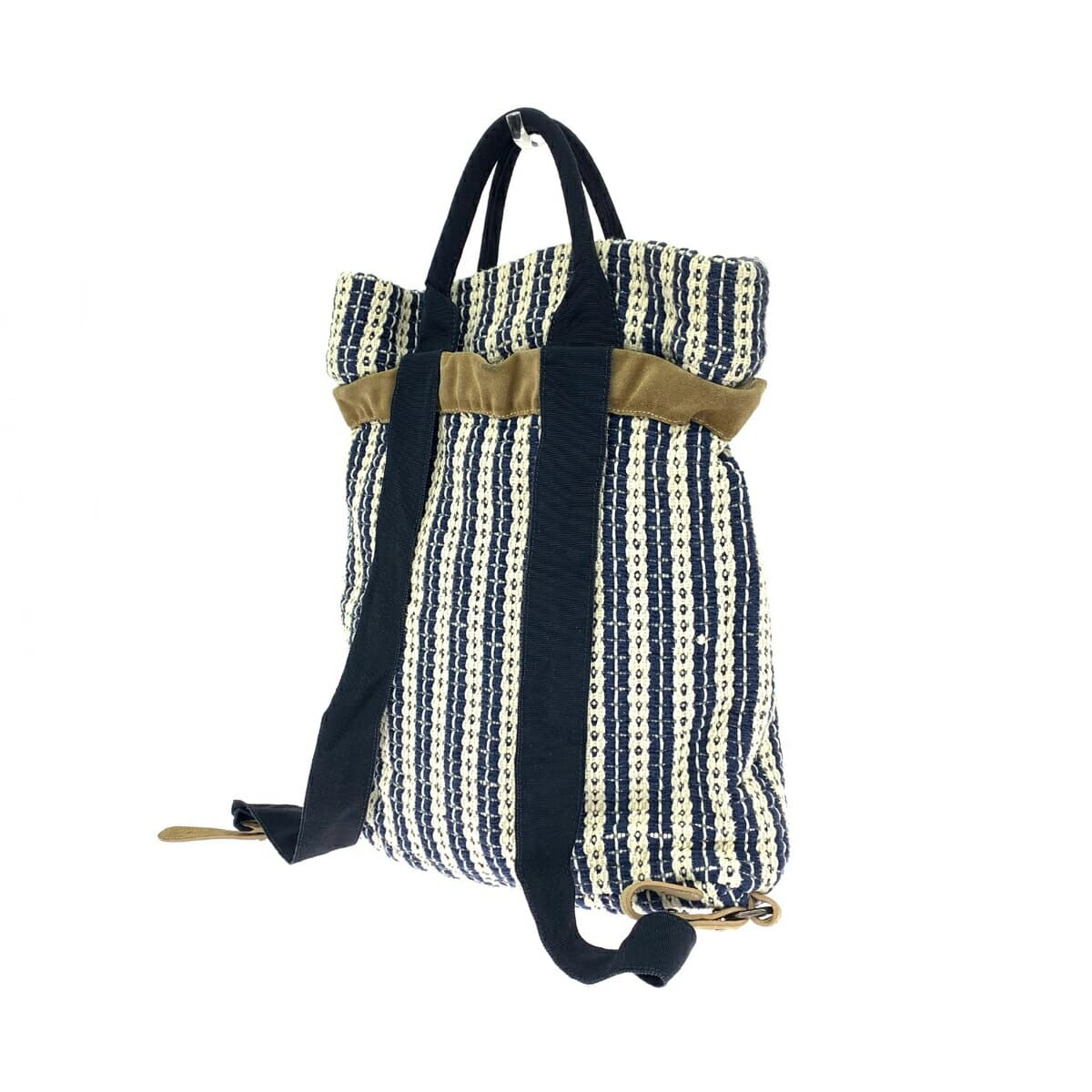 Maria La Rosa 2WAY Backpack Woven / Made in Italy / Cotton Navy Unisex 3
