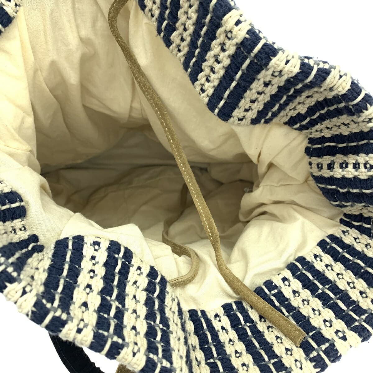 Maria La Rosa 2WAY Backpack Woven / Made in Italy / Cotton Navy Unisex 5