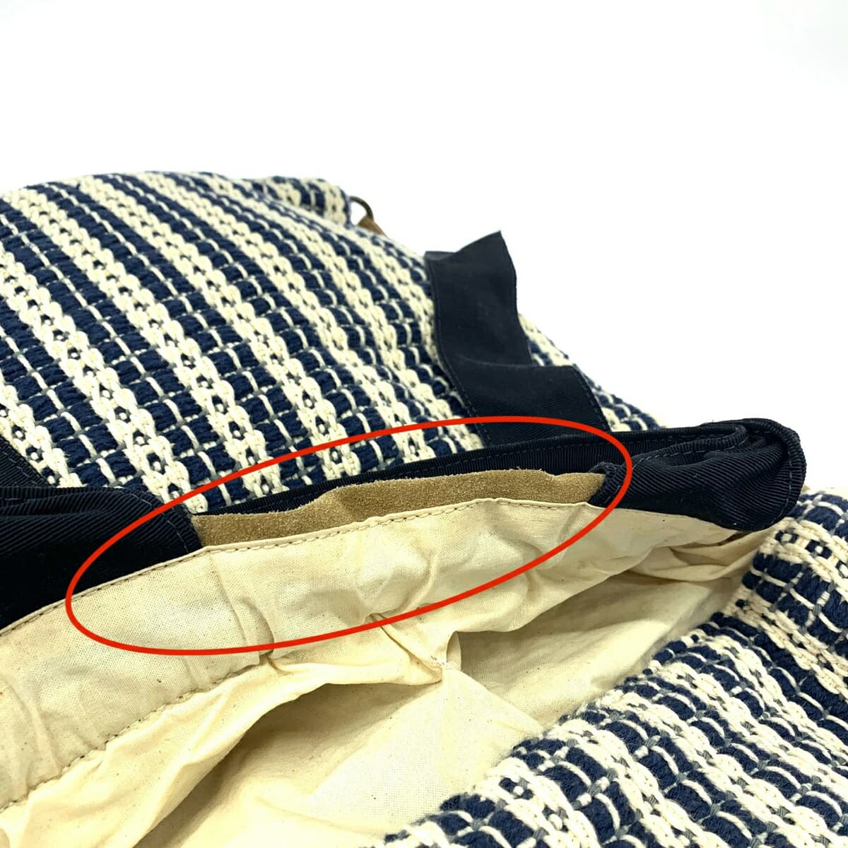 Maria La Rosa 2WAY Backpack Woven / Made in Italy / Cotton Navy Unisex 7