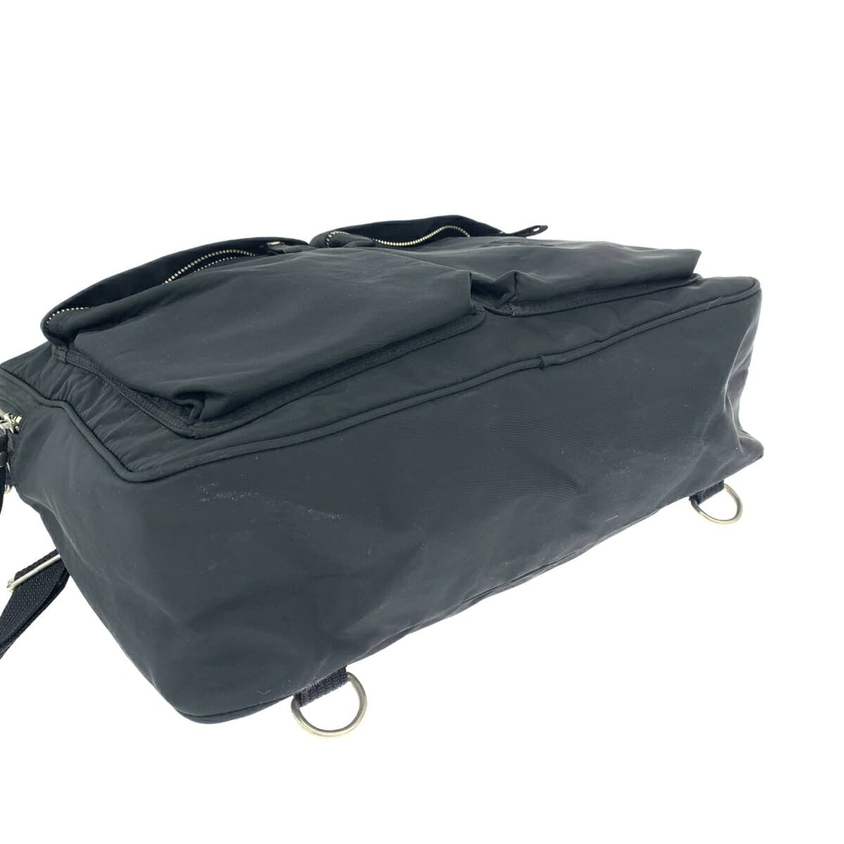 JEAN PAUL GAULTIER Multiway Backpack/Brief JPG Logo/Metal Handle/Nylon Black Unisex 4