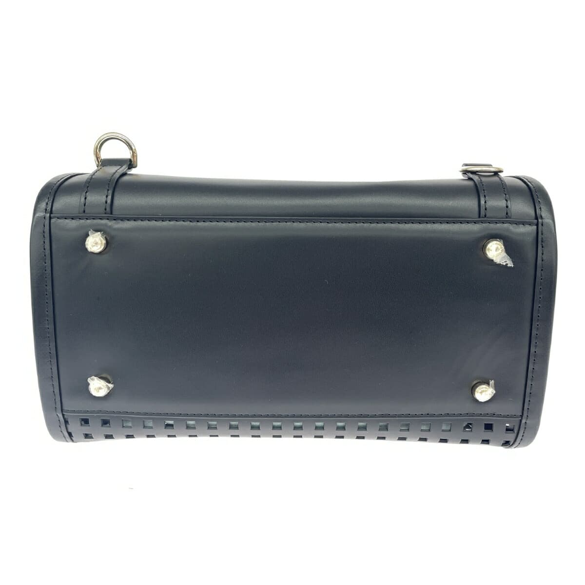 PELLE BORSA 2WAY Bag / Anmika Excellent Condition Punching Leather Black Women's 6