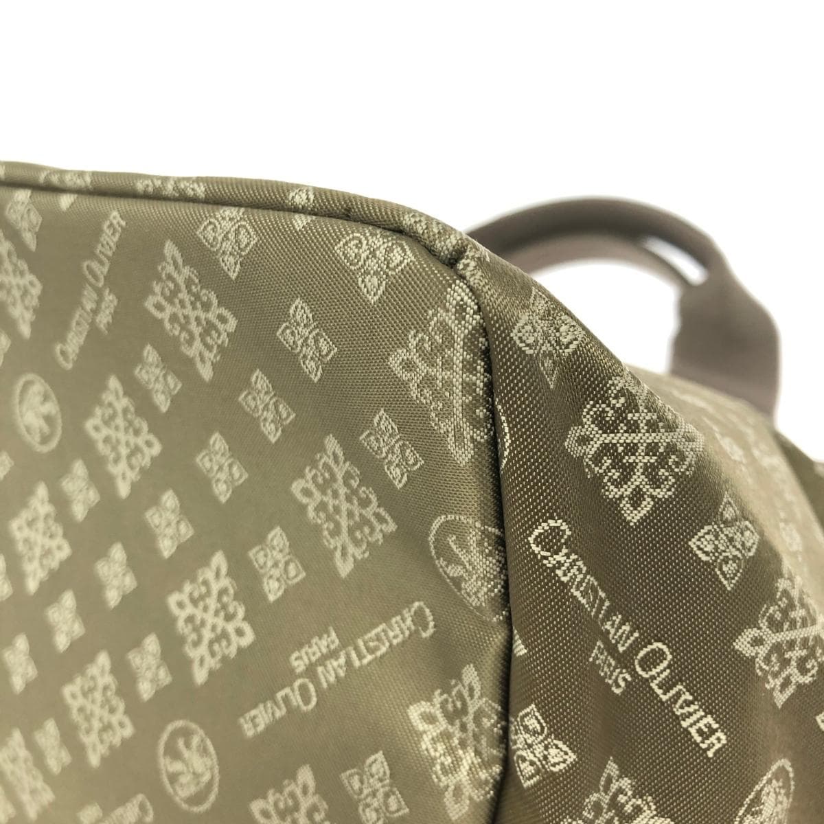 CHRISTIAN OLIVIER Tote Bag Excellent Condition Monogram/Nylon Olive Ladies 8