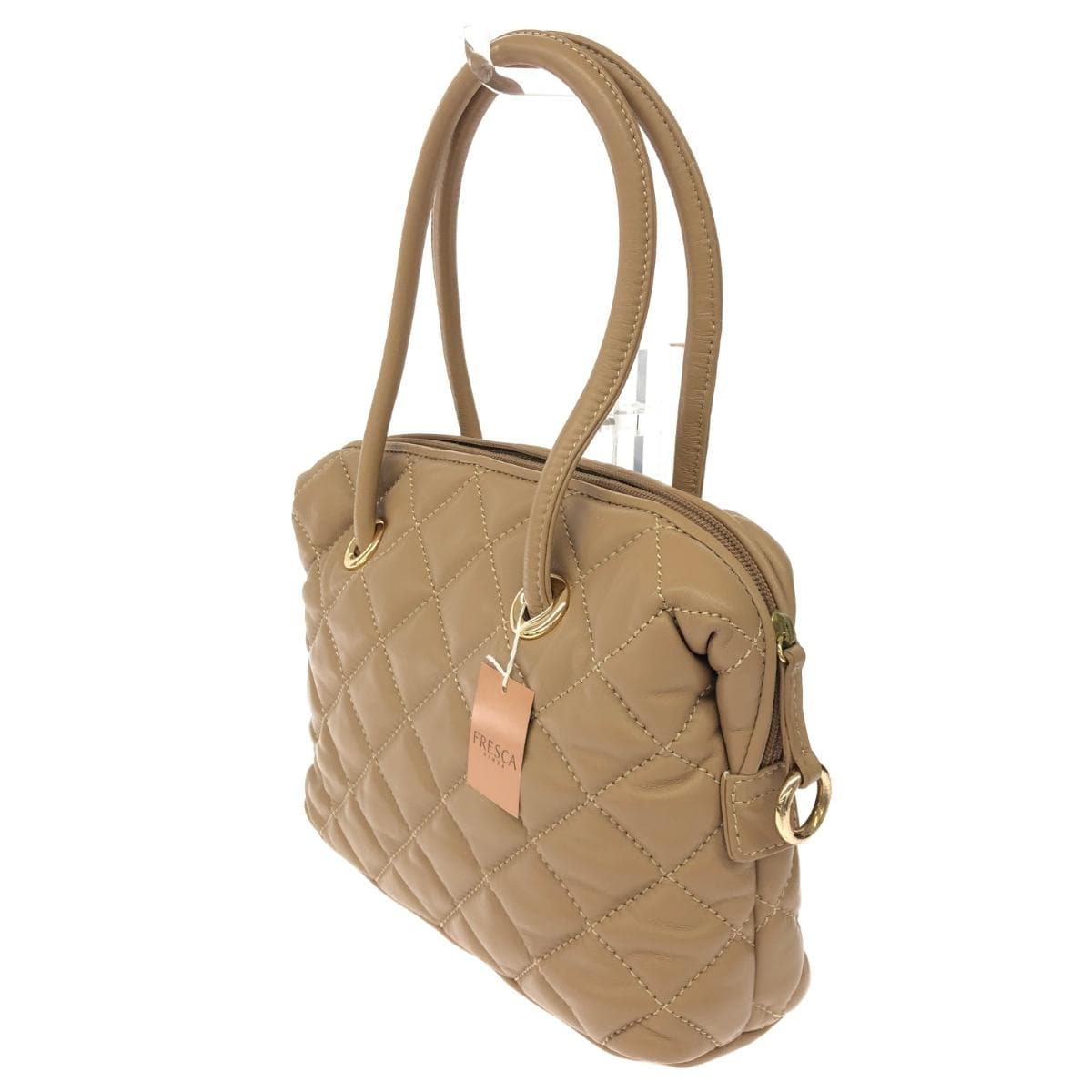 Fresca (Ginza Yoshinoya) Fresca Tote Bag Like New Quilting/Leather Beige Women's 3