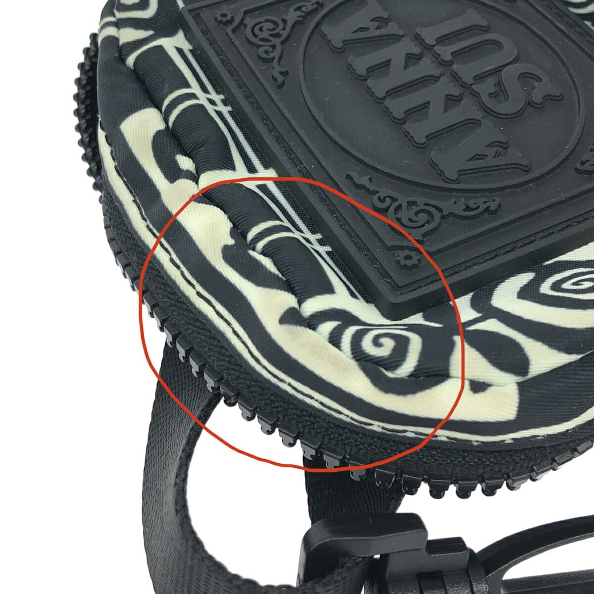 ANNA SUI Shoulder Bag Journey/Nylon Black/White Women's 9