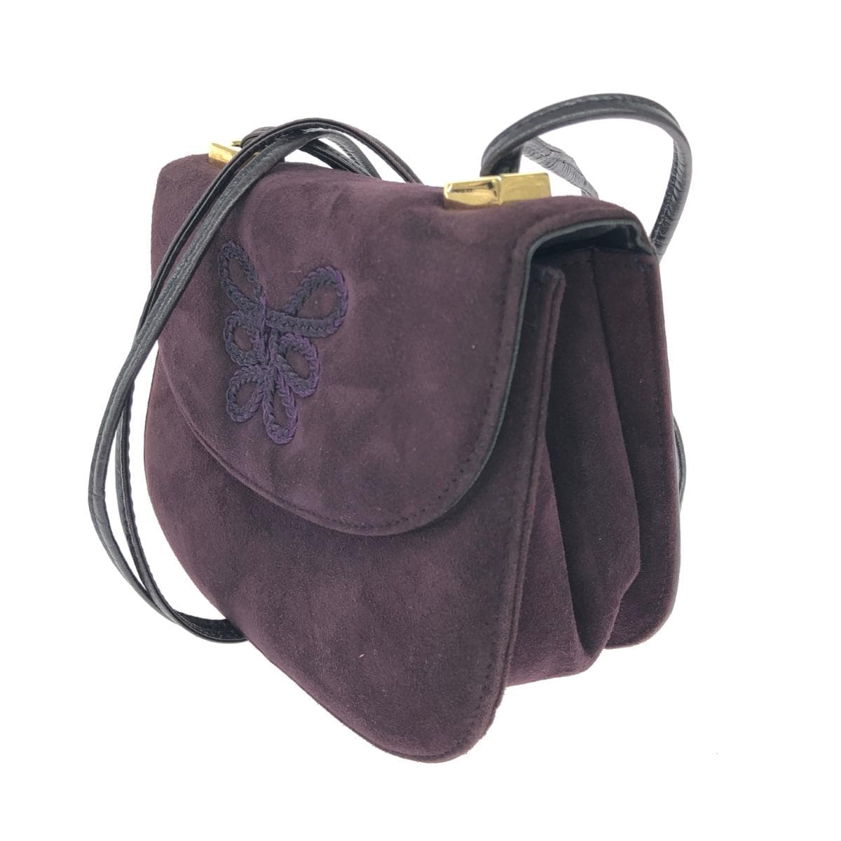 Bruno Magli shoulder bag, suede, bordeaux, ladies 3