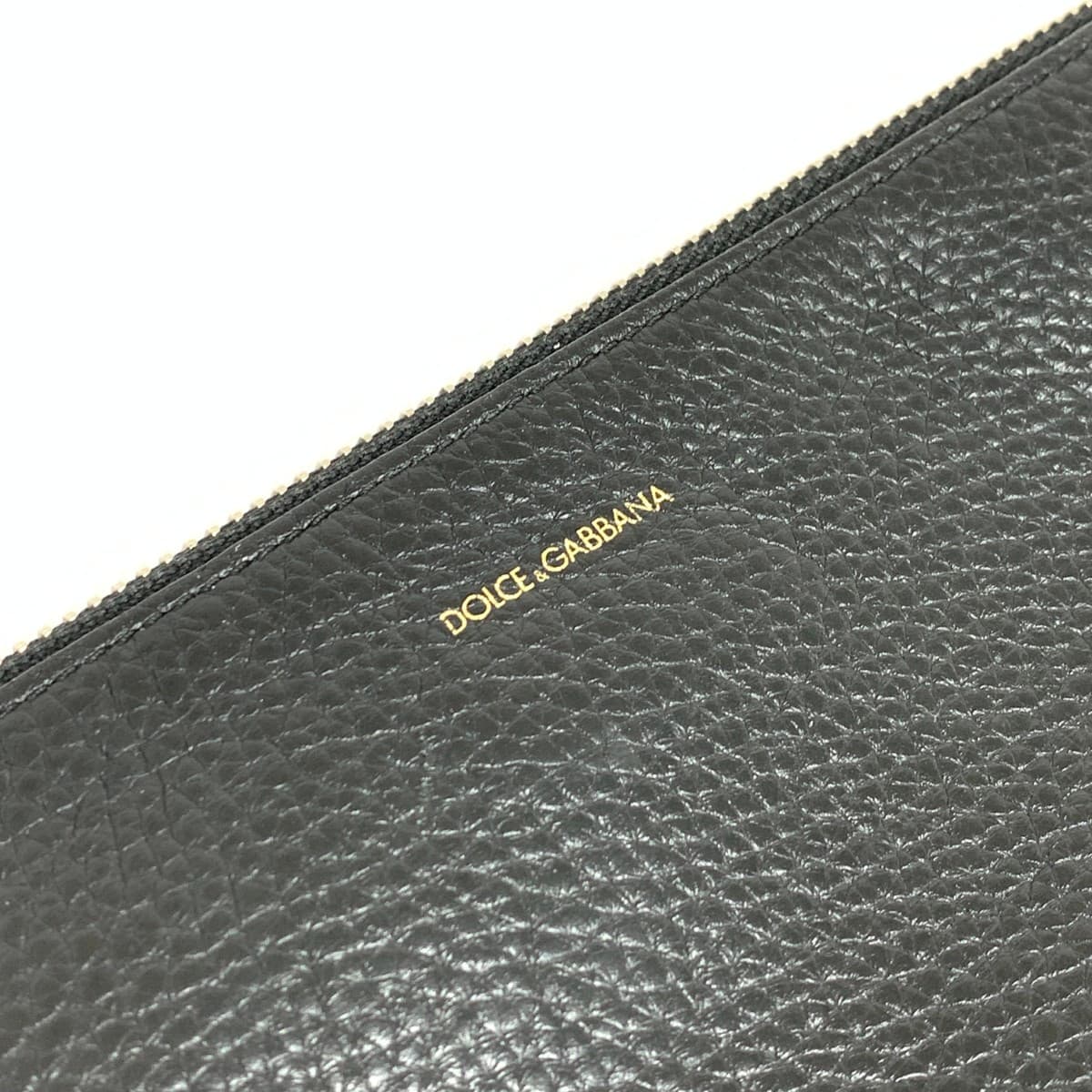 DOLCE&GABBANA Clutch Bag Studs/Leather Black Unisex 3