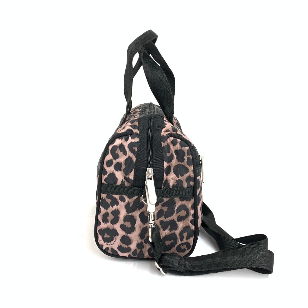 LeSportsac 2WAY Bag / Everyday SM Satchel Good Condition Tony Leopard / Nylon 3868 Black Ladies 2