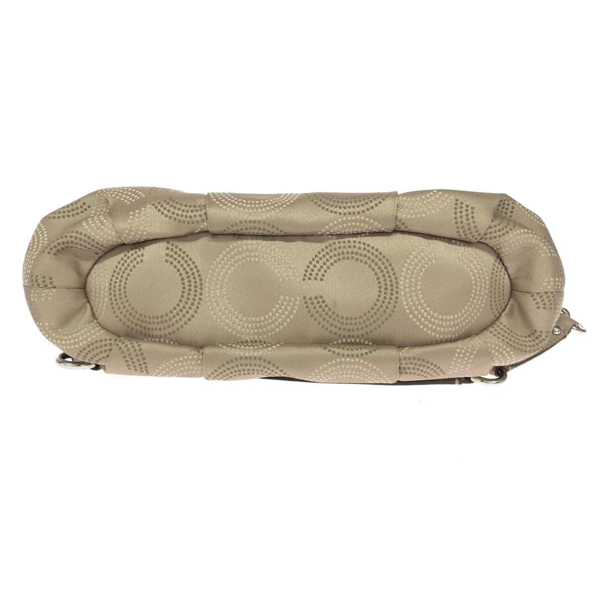 COACH 2WAY Handbag Op Art/Jacquard/Beige 15935 6