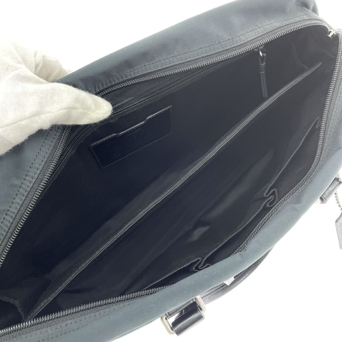 COACH 2WAY Bag Nylon Black Unisex 7