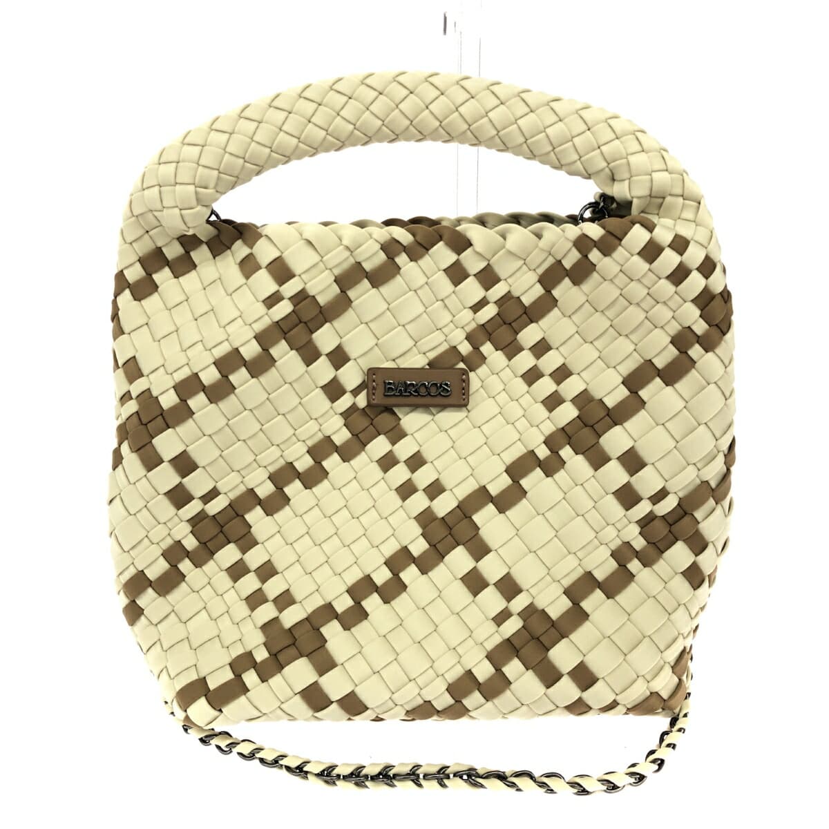 BARCOS BARCOS Bicolor Mesh 2WAY Bag Brown/Beige Women's 2