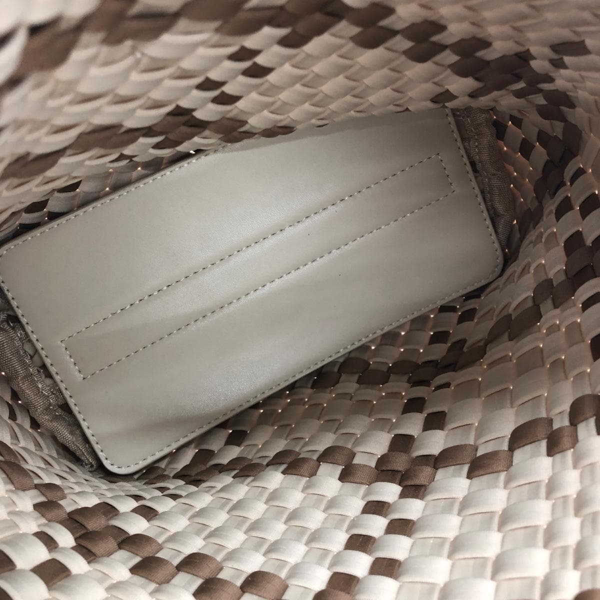 BARCOS BARCOS Bicolor Mesh 2WAY Bag Brown/Beige Women's 5