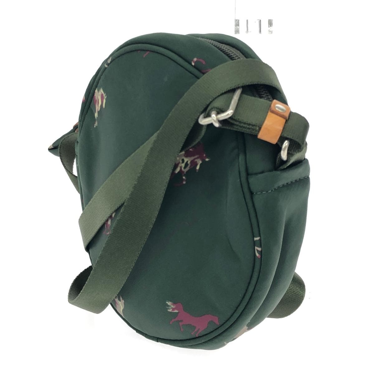 russet Rassitto Rassitto Muku/Round Shoulder Bag Horse Pattern/Nylon Green Ladies 3
