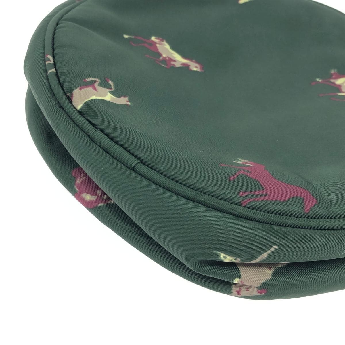 russet Rassitto Rassitto Muku/Round Shoulder Bag Horse Pattern/Nylon Green Ladies 5