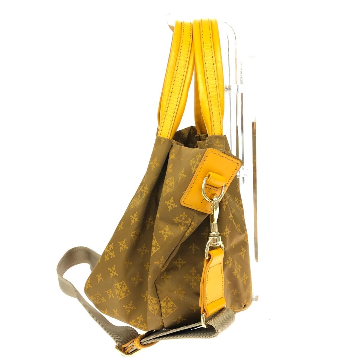 Russet LACIT 2WAY bag Monogram/Nylon Yellow Ladies 2