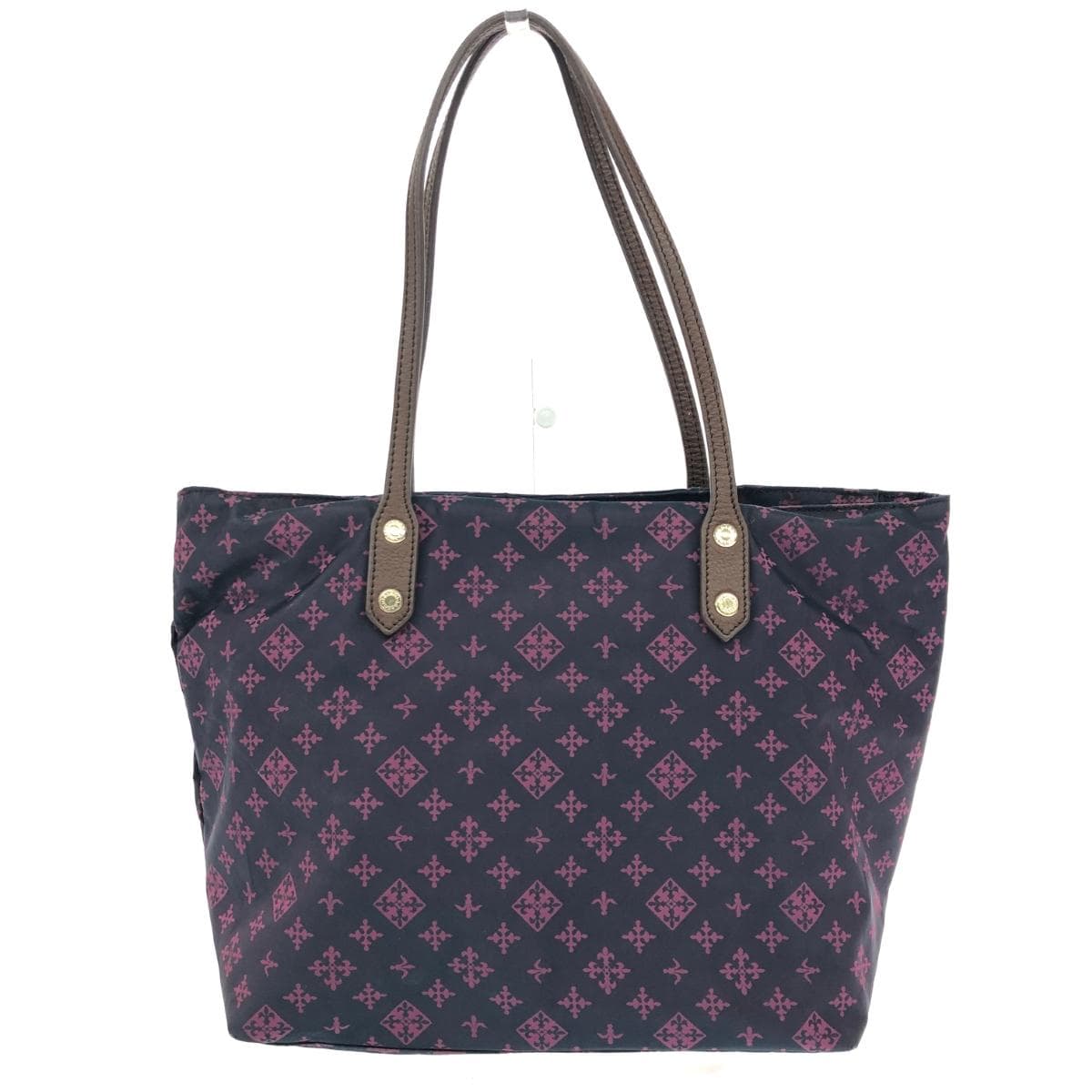 Russet Rassit Tote Bag Monogram/Nylon Pink/Navy Ladies