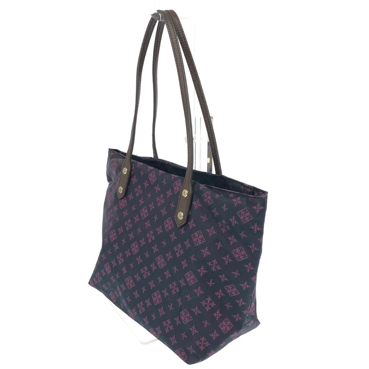 Russet Rassit Tote Bag Monogram/Nylon Pink/Navy Ladies 3