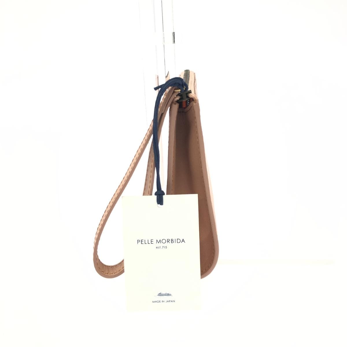 PELLE MORBIDA Clutch Bag Like New Leather Beige Women's 2