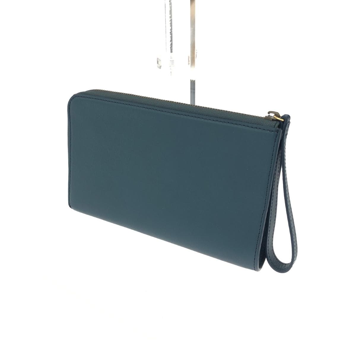 PELLE MORBIDA Clutch Bag Excellent Condition Leather Navy Women's 3