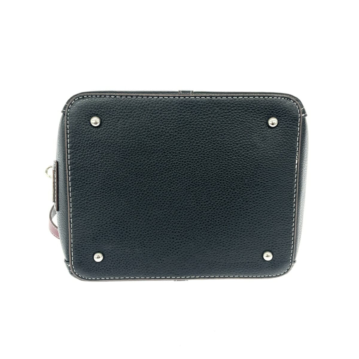 BARCOS 2WAY Bag Good Condition Leather Black Women's 5