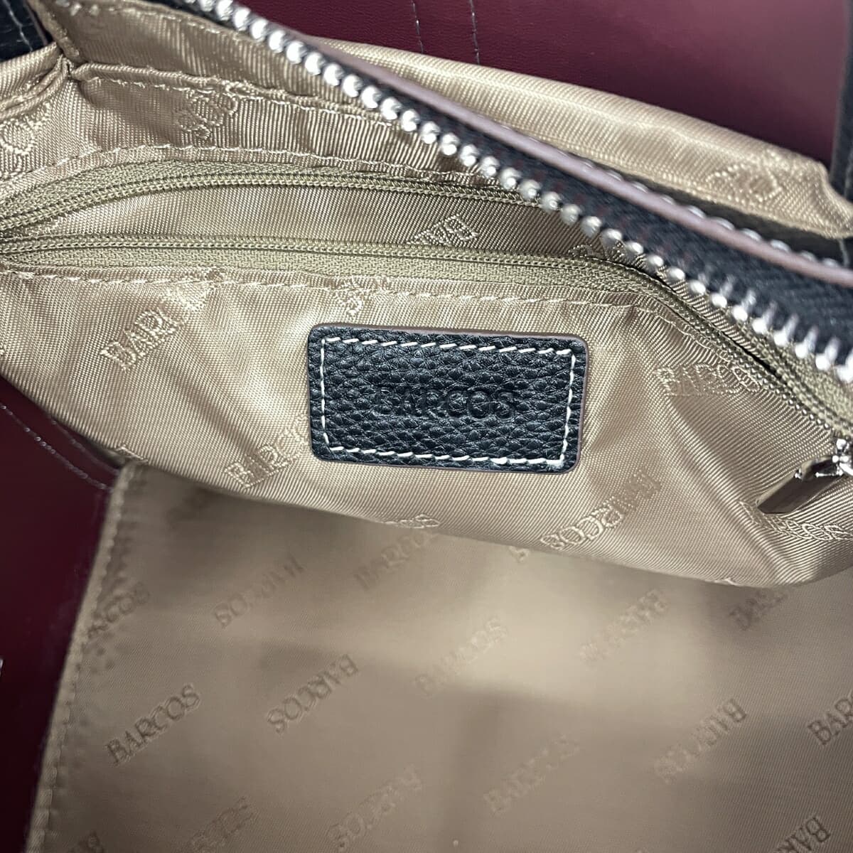 BARCOS 2WAY Bag Good Condition Leather Black Women's 7