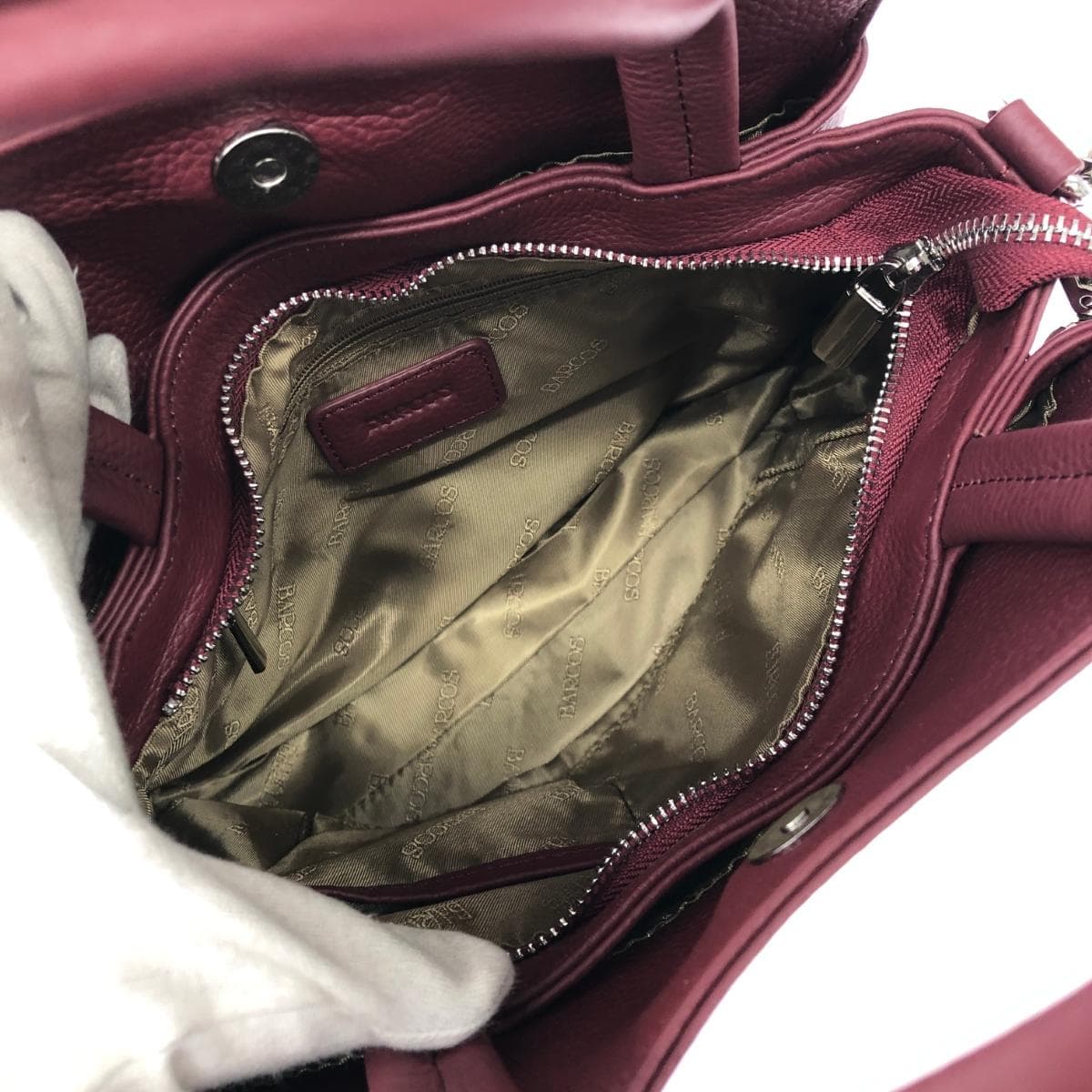 BARCOS 2WAY Good Condition Leather Red Ladies 8