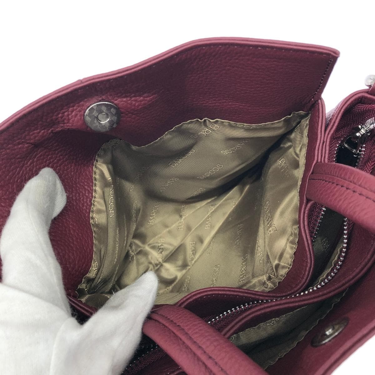 BARCOS 2WAY Good Condition Leather Red Ladies 9