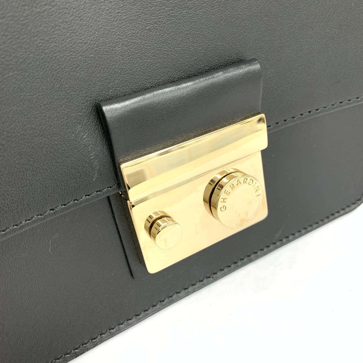 GHERARDINI Mini Shoulder Bag Leather Black Women's 5