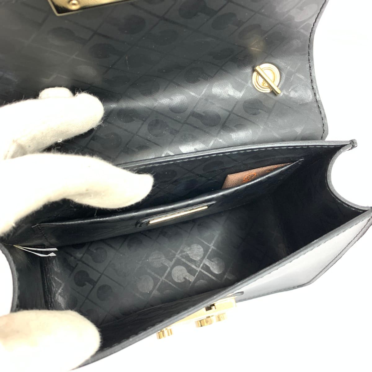 GHERARDINI Mini Shoulder Bag Leather Black Women's 6