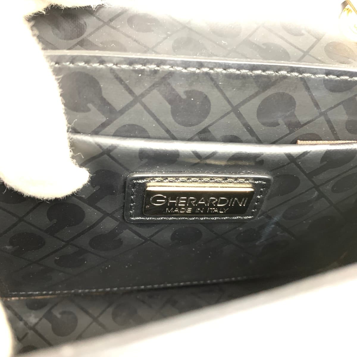 GHERARDINI Mini Shoulder Bag Leather Black Women's 7