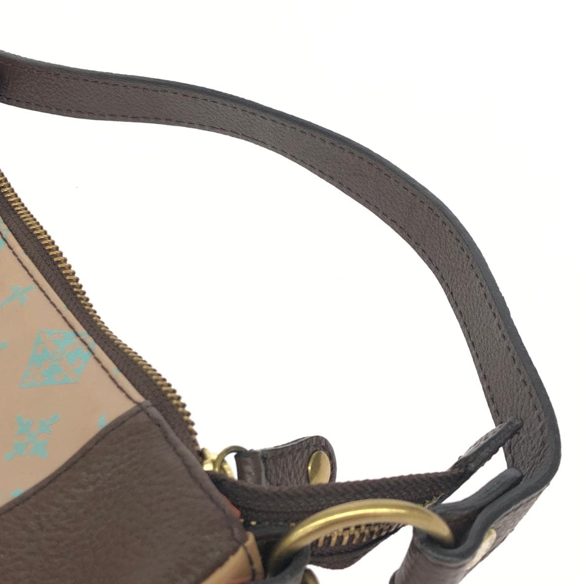 Russet Rassit 2WAY bag in good condition, patchwork/monogram/nylon, multicolor, ladies 5